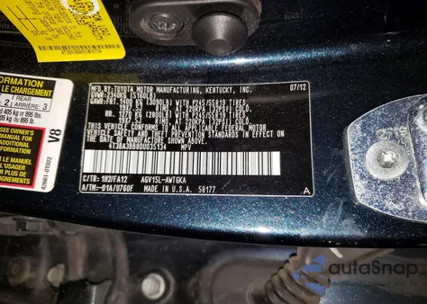 2013 Toyota Venza Le z USA, uszkodzony, nr VIN 4T3BA3BB8DU035134